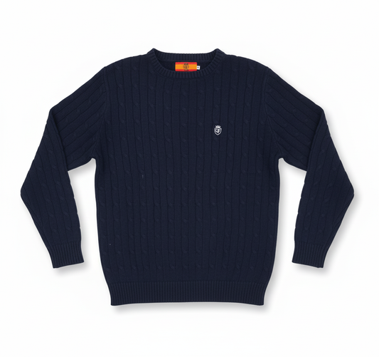 Jersey de Punto Trenzado Clásico Algodón premium Hombre