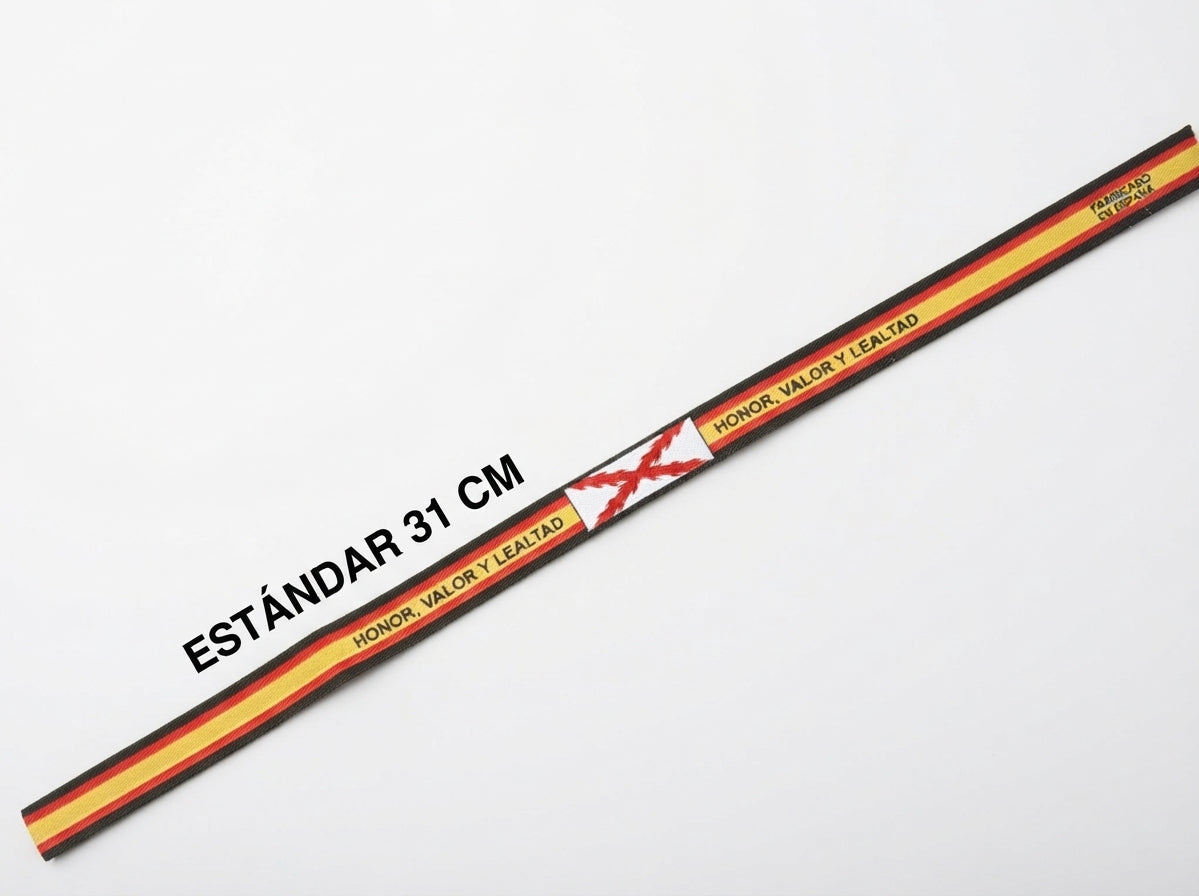 Pulsera Cinta "Honor, Valor y Lealtad" – Cruz de Borgoña