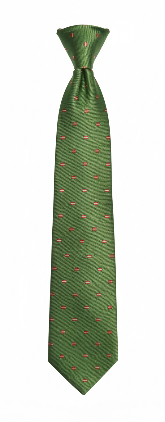 Corbata de Seda verde con la bandera de España Hecha a Mano: Lujo, Patriotismo y Tradición