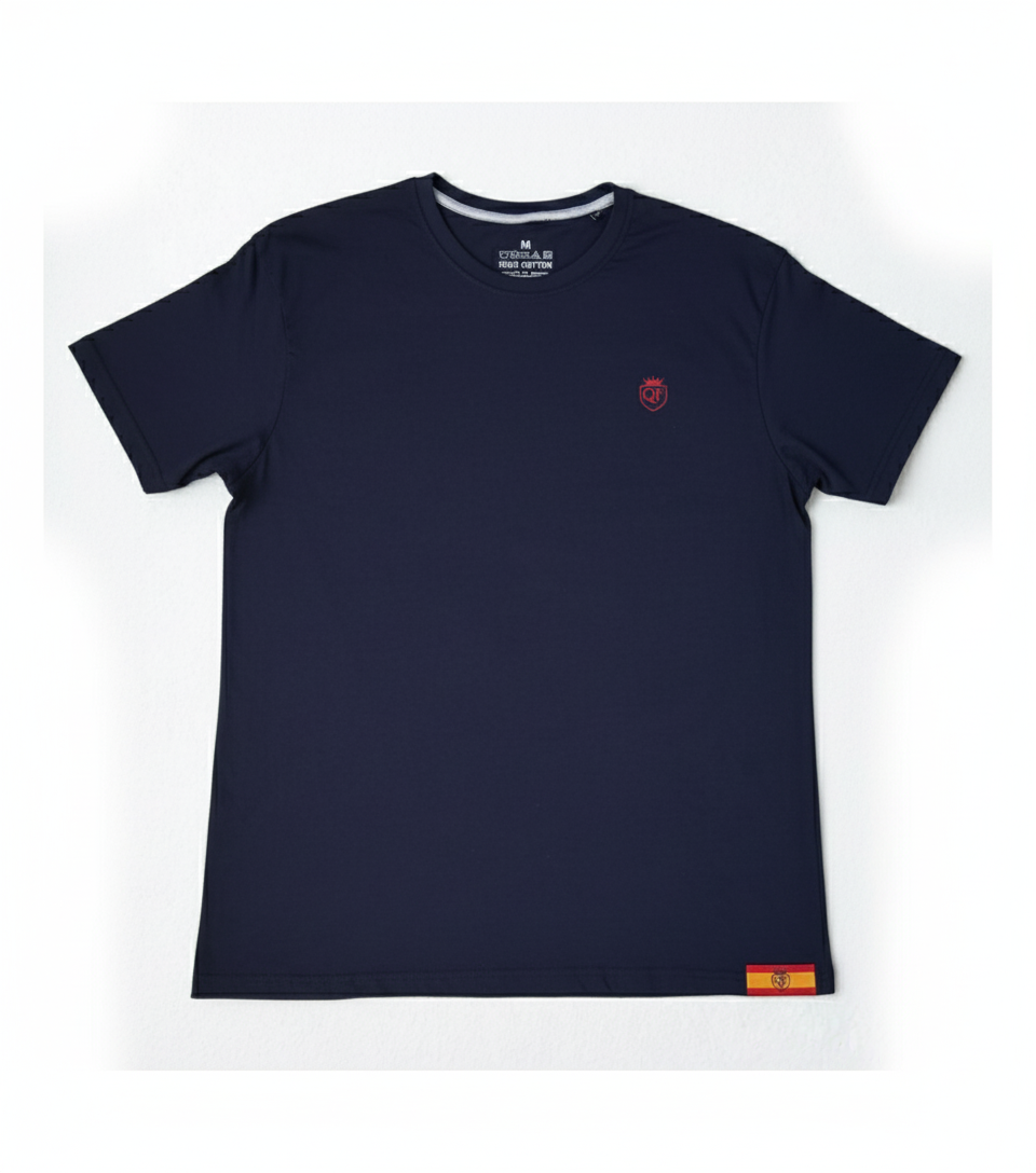 Camiseta Cruz de Borgoña | Azul Marino Profundo | Símbolo y Elegancia