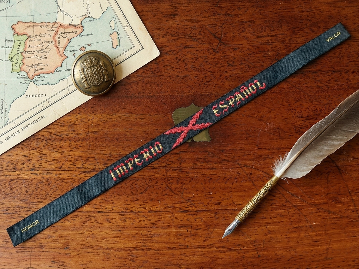 Pulsera de Tela Imperio Español – "Honor y Valor" (Cruz de Borgoña)