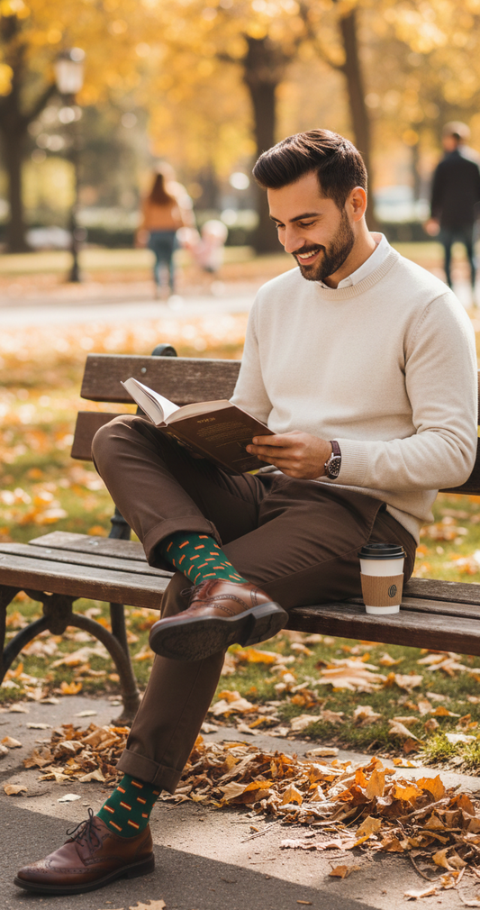 Calcetines verdes con Bandera de España