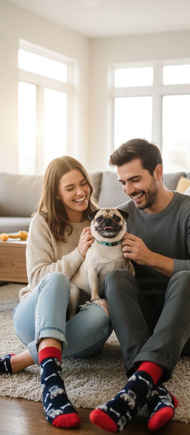 Calcetines de perros carlinos