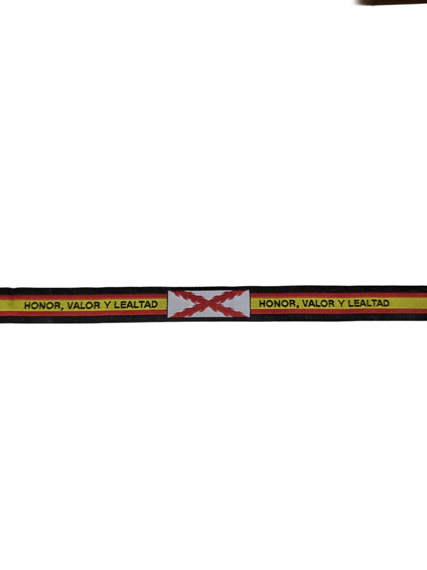 Pulsera Cinta "Honor, Valor y Lealtad" – Cruz de Borgoña