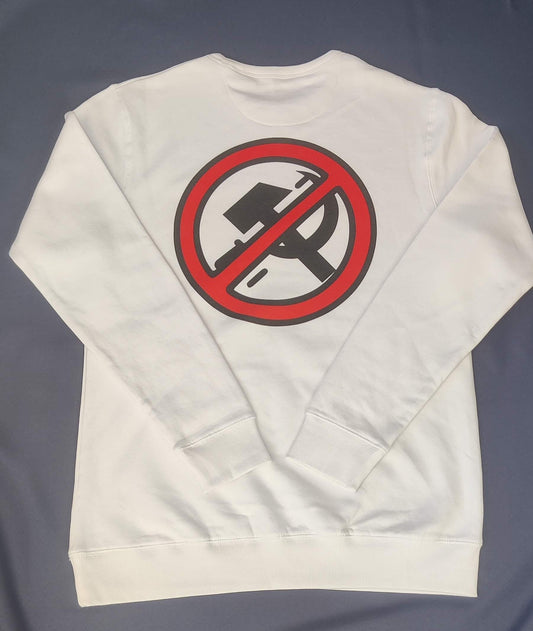 Sudadera Anticomunista ❌ Diseño Hoz y Martillo Tachado | Ropa de Protesta