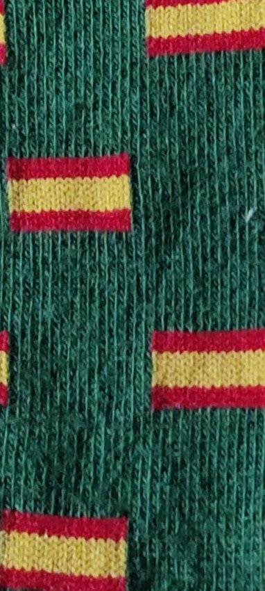 Calcetines verdes con Bandera de España