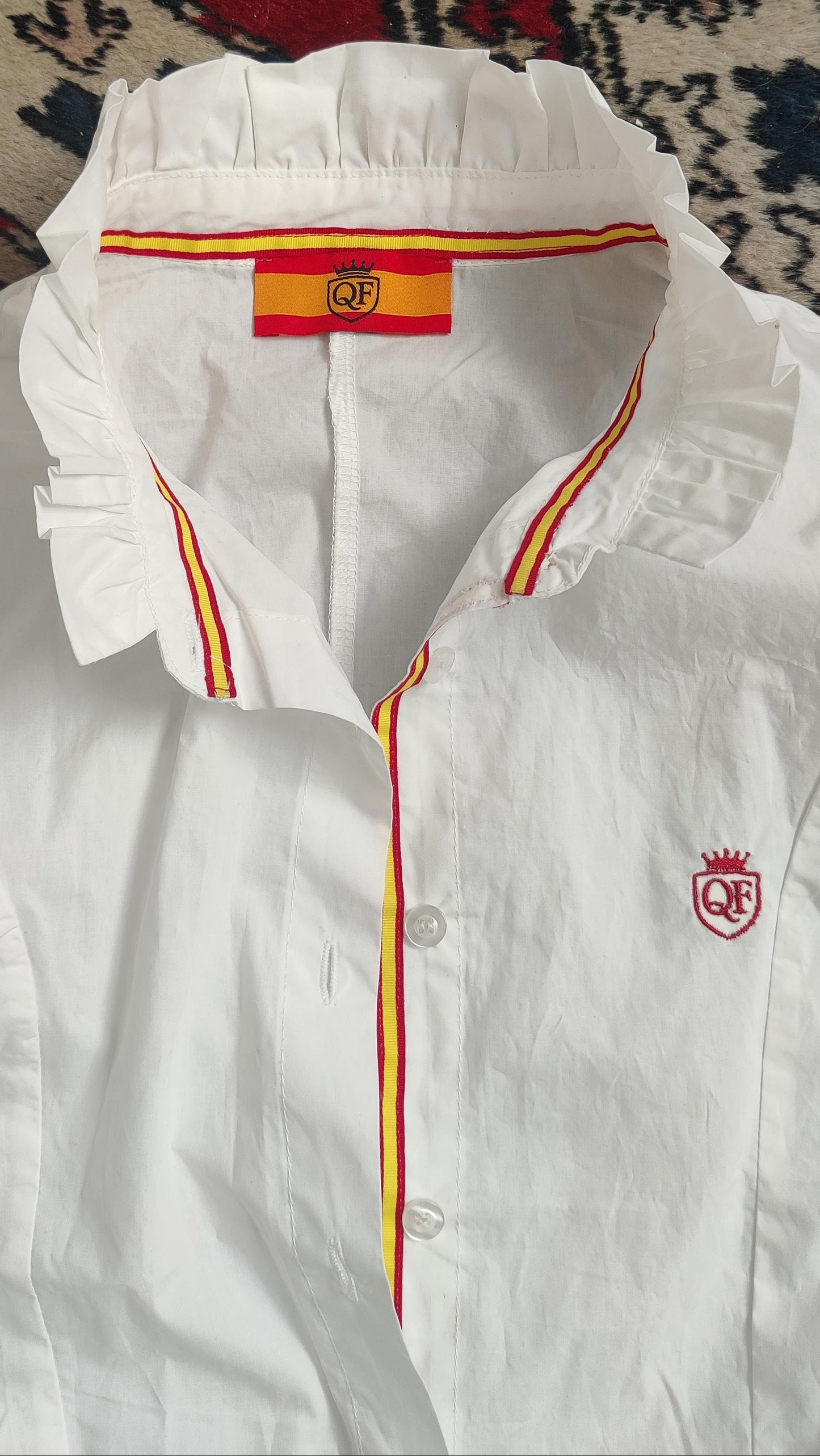 Camisa Blanca mujer Bandera de ESPAÑA mujer