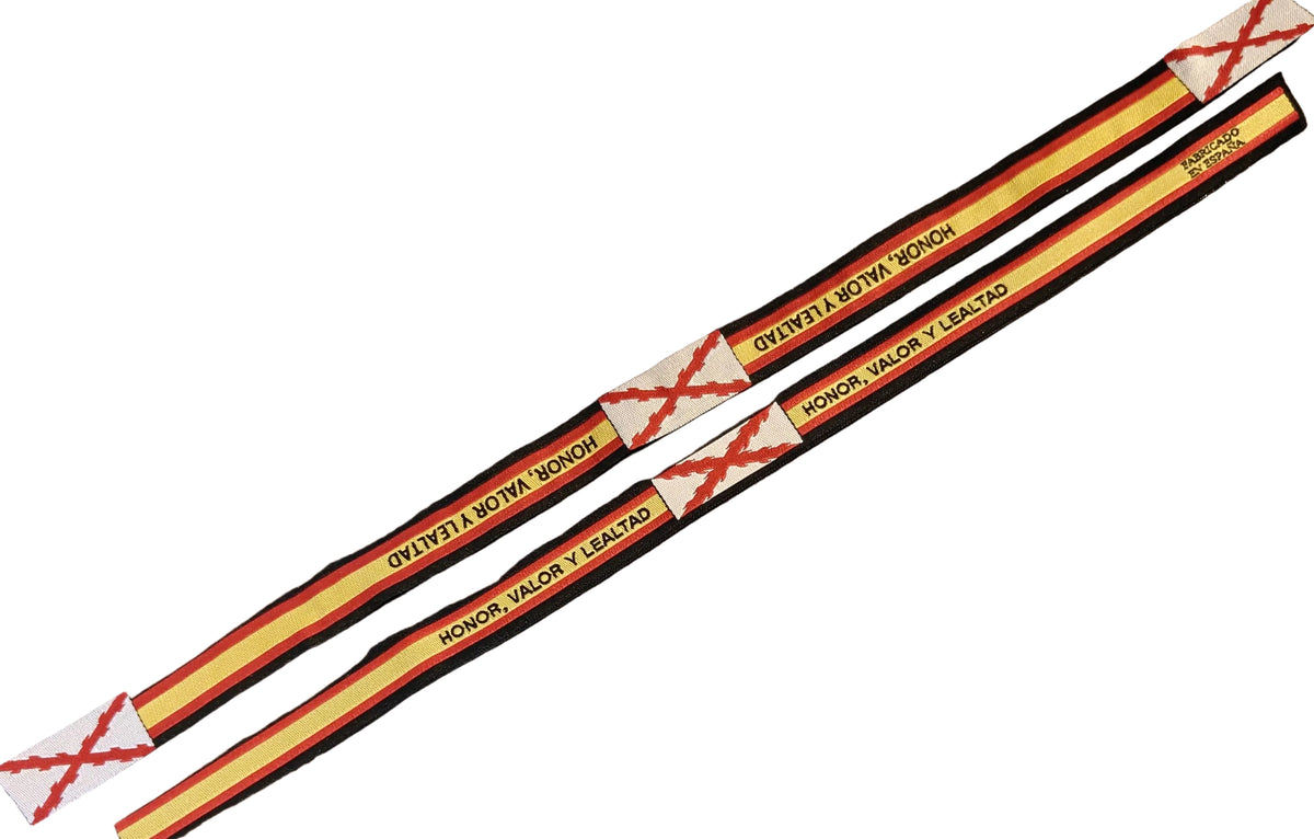Pulsera Cinta "Honor, Valor y Lealtad" – Cruz de Borgoña